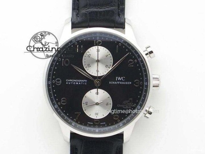 MIROTIME 0524 MoistureWicking Portuguese IW371491 ZF 1:1 Best Edition SS Blue Dial On Leather Strap A79350 (Slim Movement) V 7221